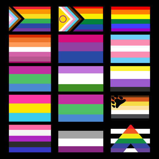 Pride Flags Coaster coaster flatlay – Designed by Rusty