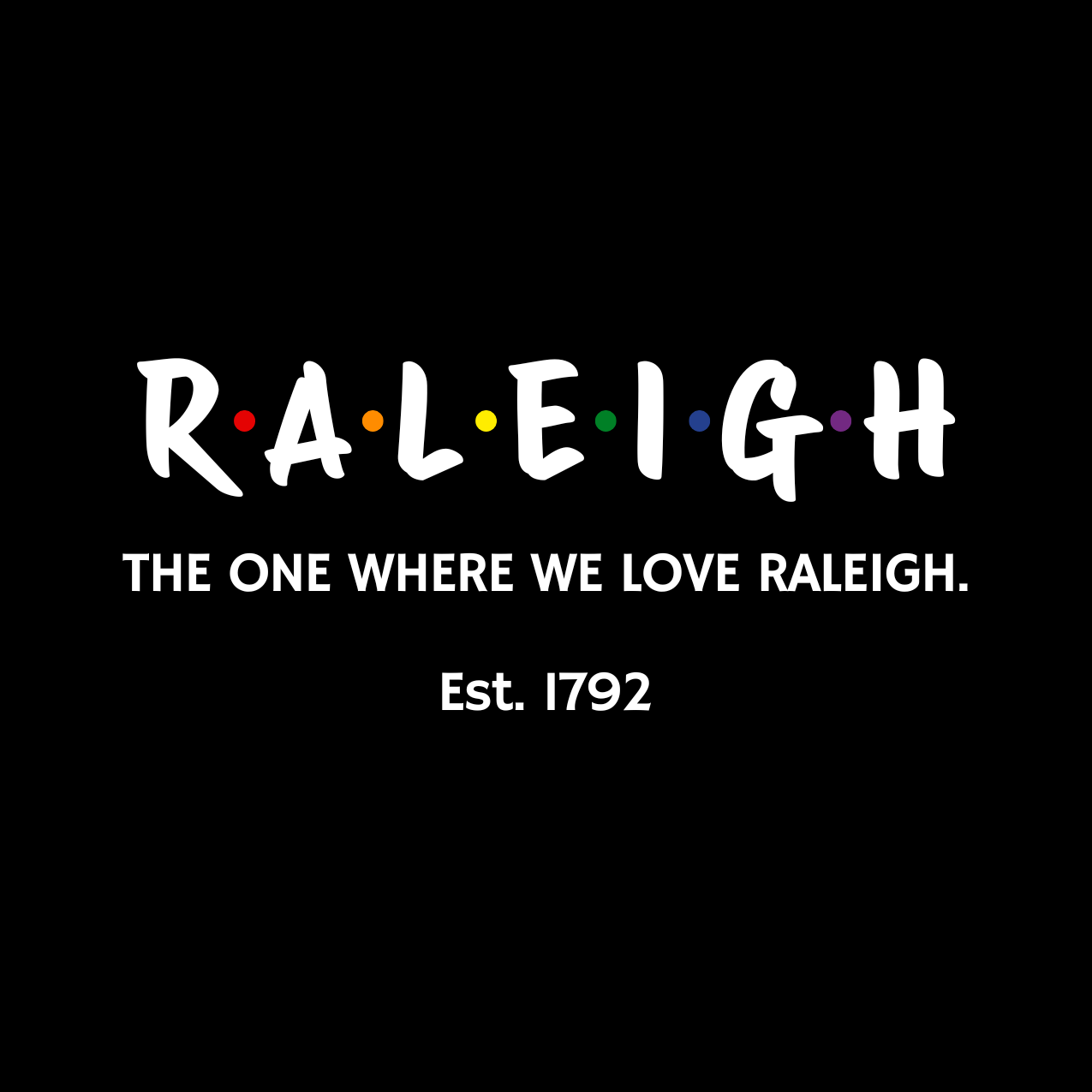 Raleigh Friends Inspired Coaster coaster flatlay – Designed by Rusty